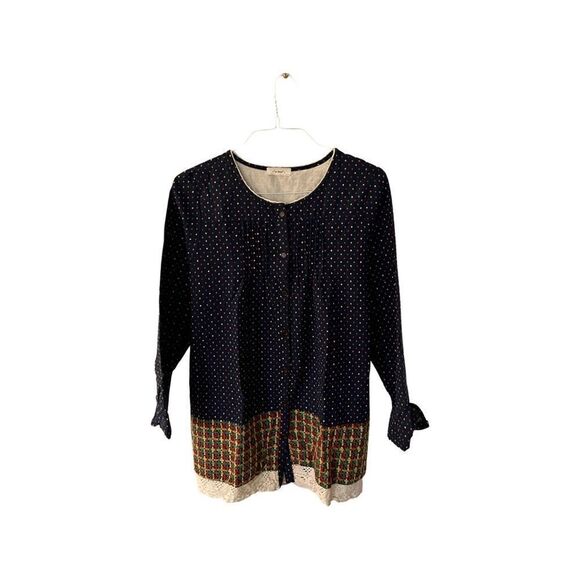 Vintage style cotton button up tunic Dress - Picture 1 of 7
